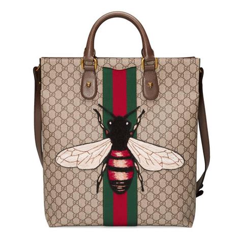 gucci monogram bees tote|gucci bag with bumble bee.